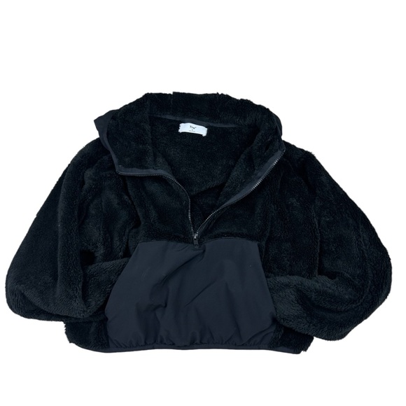 Aritzia TNA Keaton Hoodie SMALL 1/2 Zip Warm Fleece DarkAcademia Grunge Goth - Picture 8 of 16